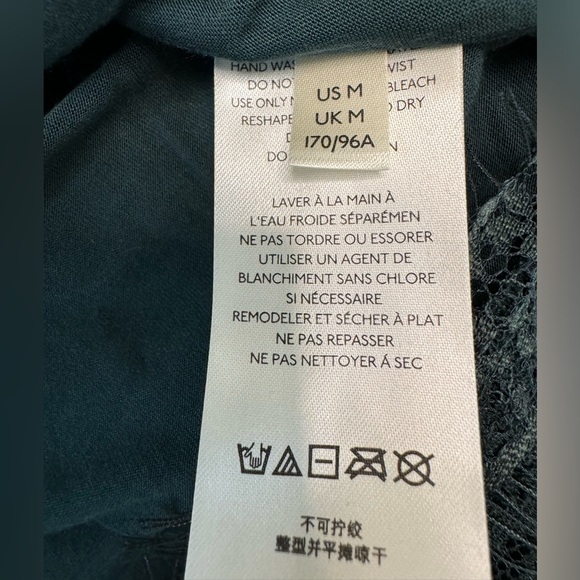 Free People Pearl Lace Mini Dress in Deepest Spruce size Medium Revolve $148 - Picture 8 of 11